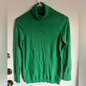 GAP Women Bright Green Turtleneck Sweater